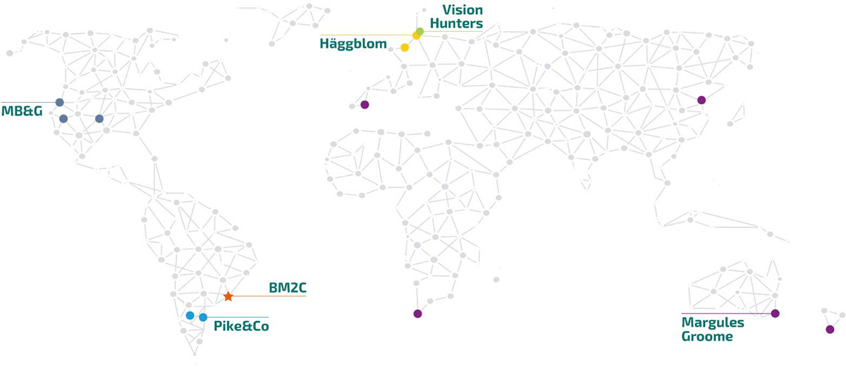 Mapa Parceiros Global Consulting Alliance